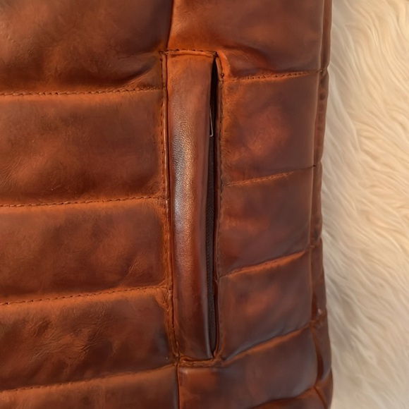 Vintage Men’s quality quilted inside and out leather vest. New without tags - Picture 4 of 4